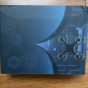 Quadcopter Drone with Blue and Black Design